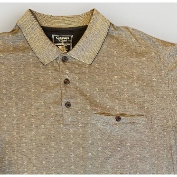 Classics by Palmland Polo Shirt Mens XL Gray Cotton Blend Short Sleeve Collared - Picture 4 of 9